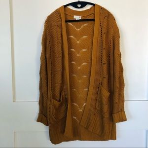 Dark Yellow Chunky Cardigan